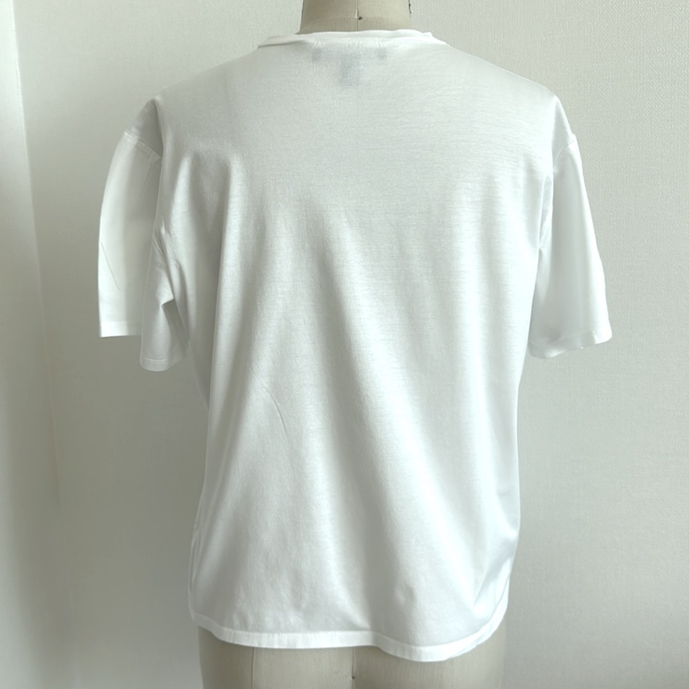 MaxMara Cream Weekend white top, tshirt, prime cotton, printed design Size M - Picture 7 of 11